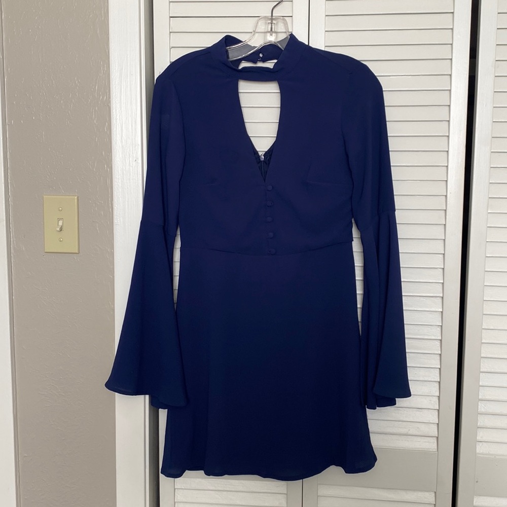 Socialite Cutout Navy Dress